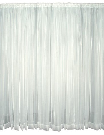 Curtain Sheer White 10' x 23' w/ 4