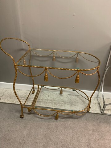 Vintage Gold Drink Cart