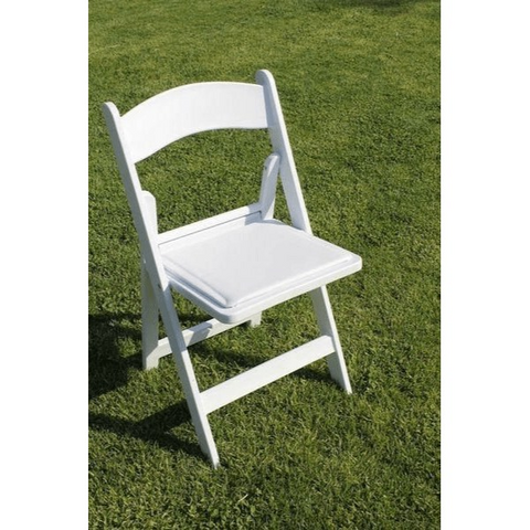 White Resin Folding Chair