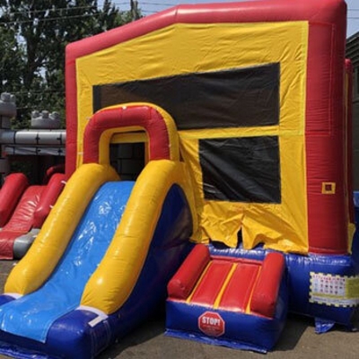 primary colored bouncy castle rental in Sterling Heights MI
