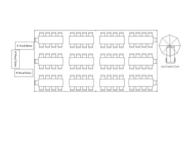 20ft x 40ft Frame Tent Layout