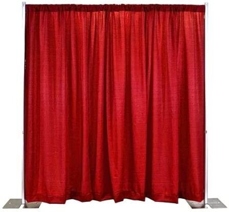 10Ft Wide x 8Ft Tall Red Drape Kit 