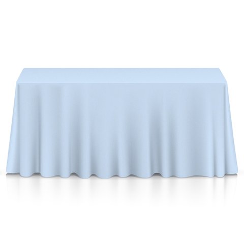 Baby Blue 90 Inch x 132 Inch Rectangle Table Linen