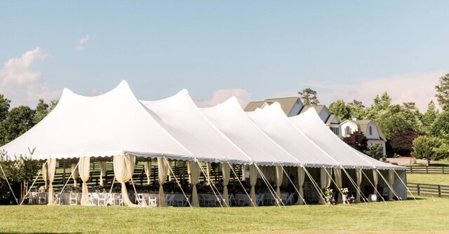 60ft x 120ft Pole tent grass only 7200sq ft