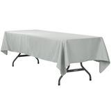 Gray / Silver 60 Inch x 120 Inch Rectangle Table Linen