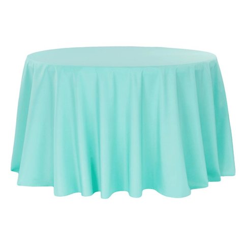 Aqua 120 Inch Round Table Linen 