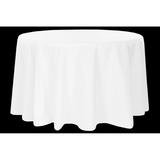 White 132 Inch Round Table Linen