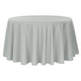 Gray 132 Inch Round Table Linen