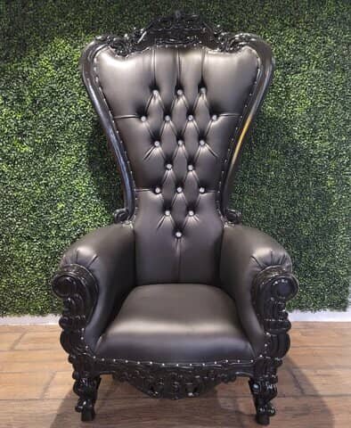  Adult Throne Chair Black on Black