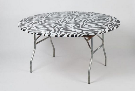 Kwik cover 60inch round table - ZEBRA