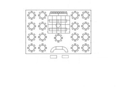 40ft x 60ft Pole Tent Layout Max Guests 192