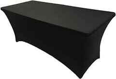8ft Black Spandex Table Cover