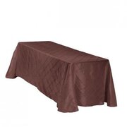 Pin Tuck Chocolate Brown 90 Inch X 156 Inch Rectangular Table Linen