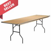 8ft Wooden Banquet Table (Seats 8)