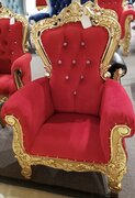 Kids Throne Chair Gold and Red