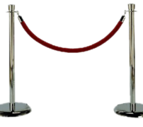 Red rope and stanchion
