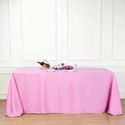 Pink 90 Inch x 132 Inch Rectangle Table Linen