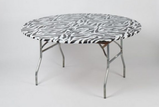 Kwik cover 60inch round table - ZEBRA