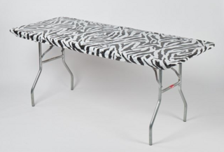 Kwik cover 8FOOT Rectangle table - ZEBRA