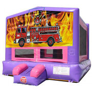 Purple Fire Truck Bouncer