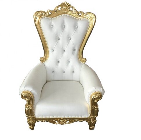 White & gold Baby throne 