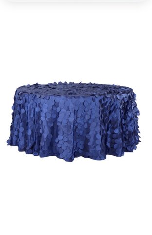 Navy blue petals tablecloths 