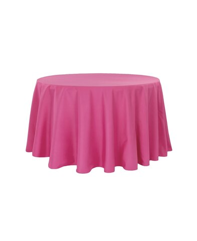 Fuchsia round polyester tablecloths