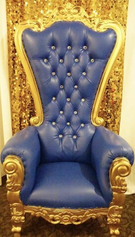 Royal Blue Single Throne 