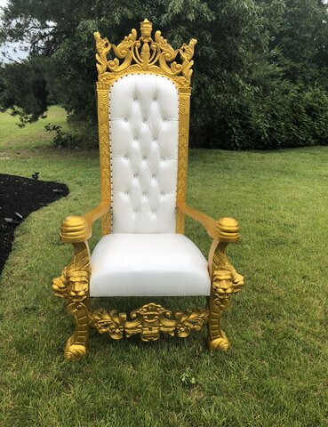 King Throne white & gold 