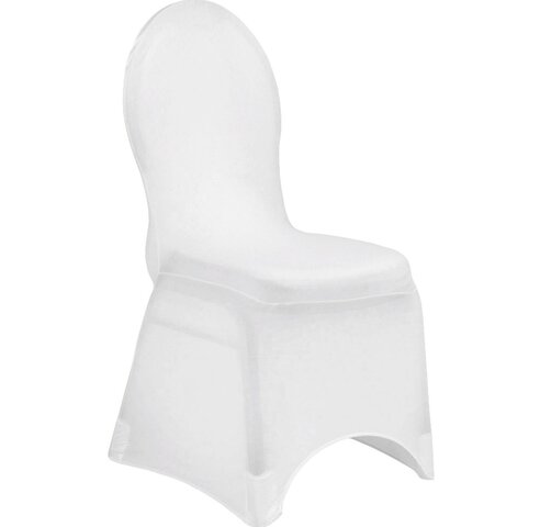 White spandex chair covers 