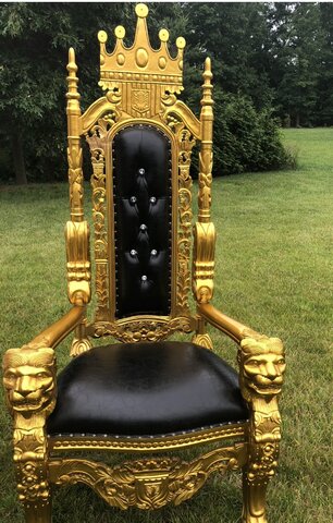 Black & gold King throne 