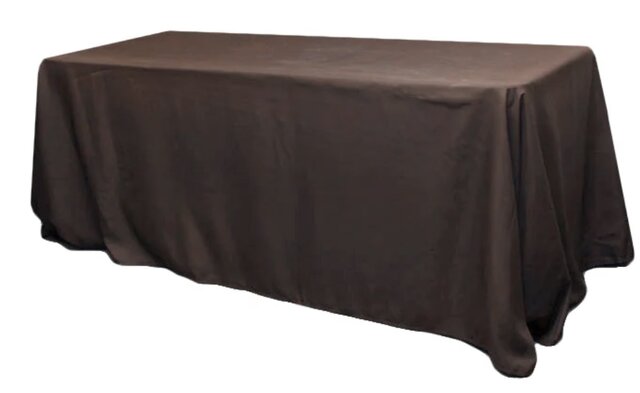 Chocolate Brown Rectangle Polyester Tablecloth