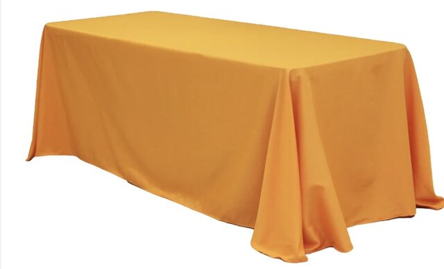 Orange Rectangle Polyester Tablecloth