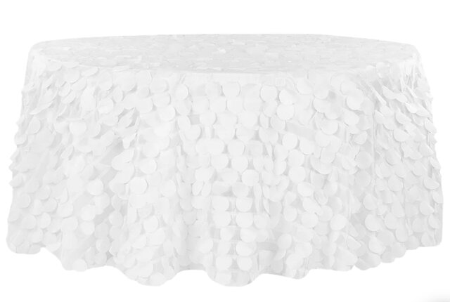 White Petal Tablecloths 