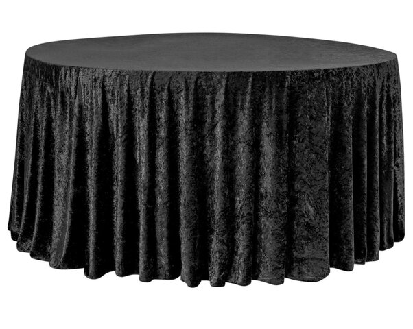 Black Velvet Round Tablecloth 