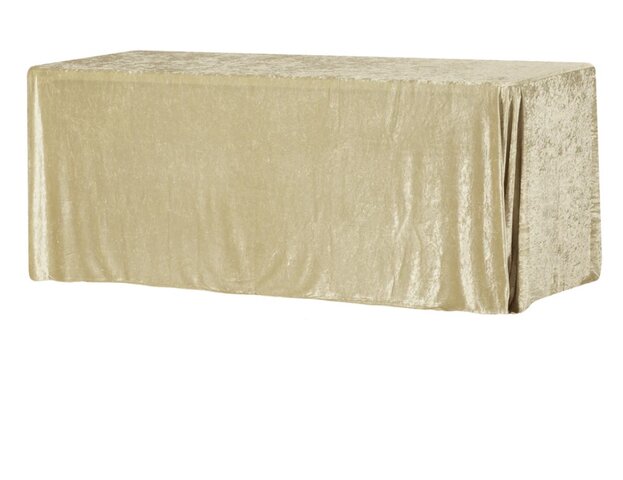 Champagne Velvet Rectangle Tablecloths 