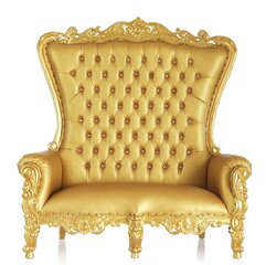 Gold loveseat 