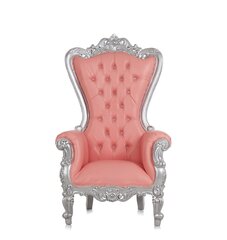 Pale Pink Baby Throne with Silver Trim 