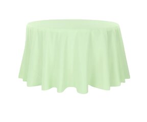 Mint green polyester round tablecloths