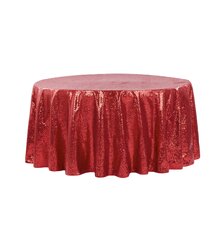 Bright Red Glitz round tablecloths 