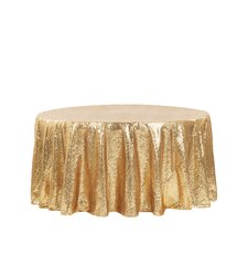 Gold Glitz round tablecloths 