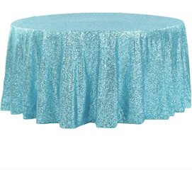 Turquoise Glitz round tablecloths 