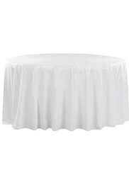 Round white polyester tablecloths 