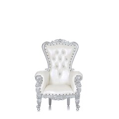 White & Silver Baby Throne 