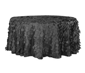 Black petals table cloths 