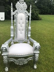  king throne (white & silver)