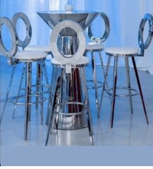 Silver bar stools  