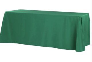 Green Rectangle Polyester Tablecloth