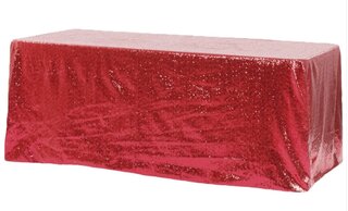 Red Glitz Rectangle Tablecloth