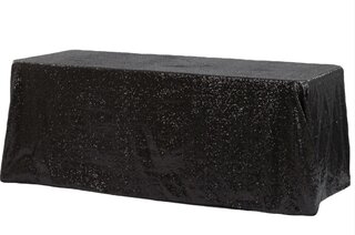 Black Glitz Rectangle Tablecloth